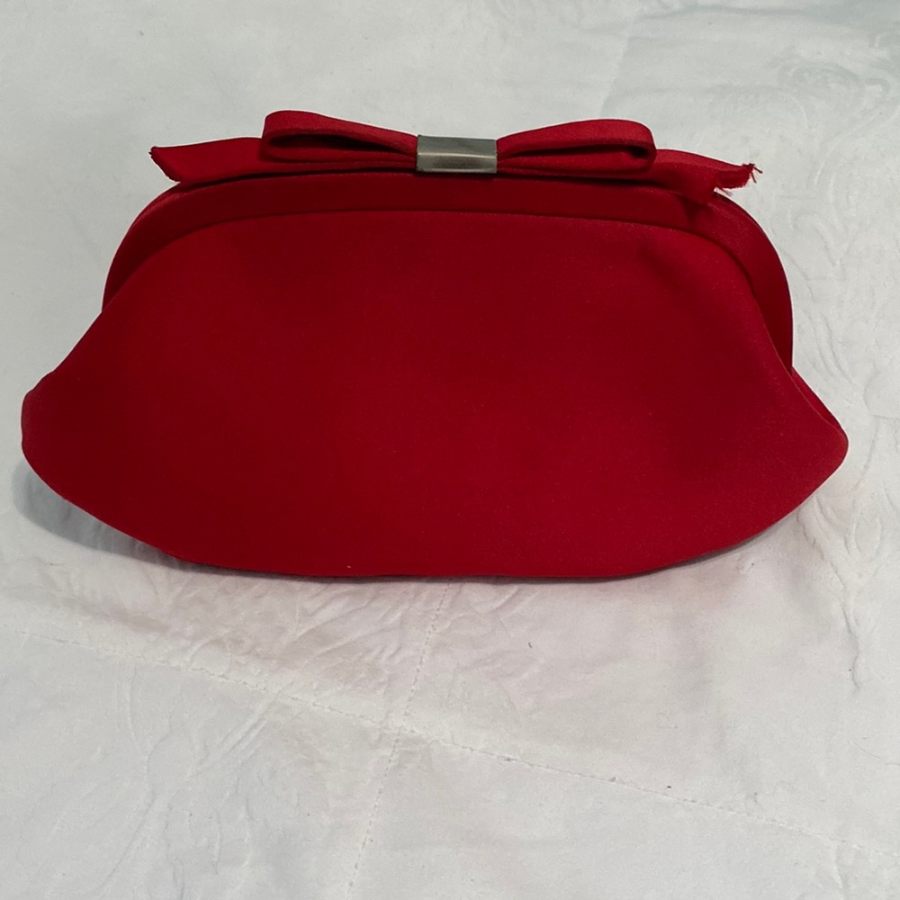 Red formal clutch or shoulder bag